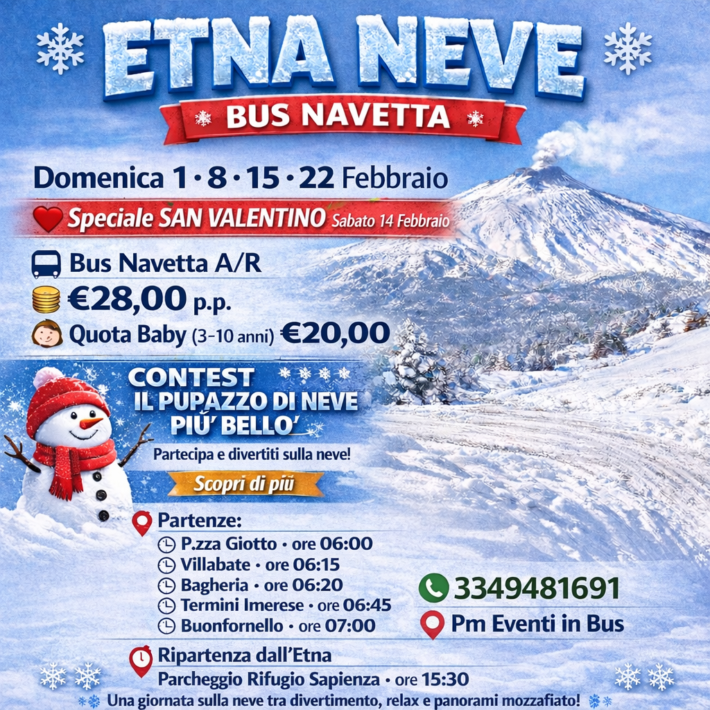 Navetta invernale per lEtna