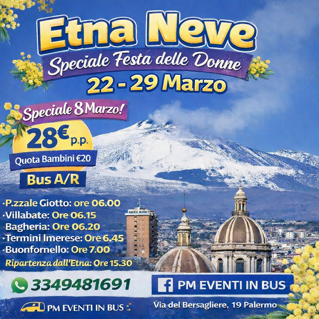 Viaggio sulla neve a Etna