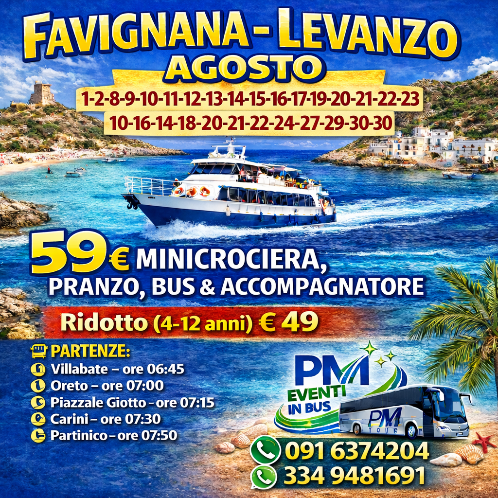 Escursioni a Favignana e Levanzo